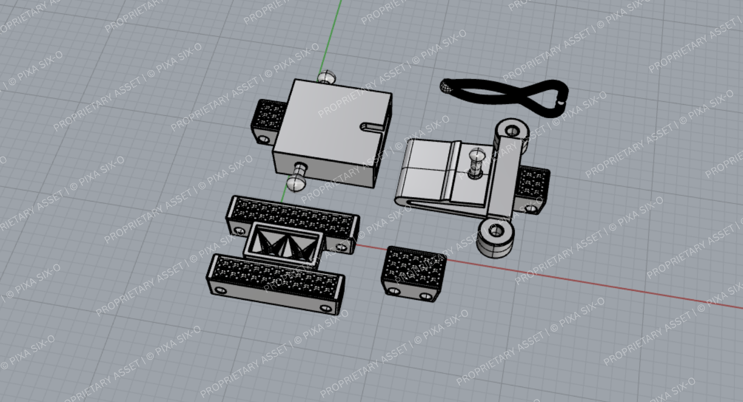 Exploded CAD Component Assembly