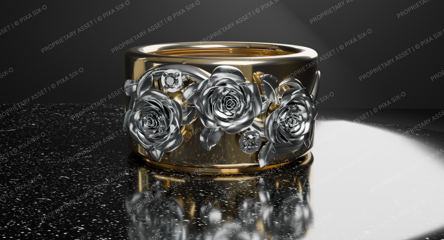 Elysian Flora Sculptural Ring Beauty Render 2