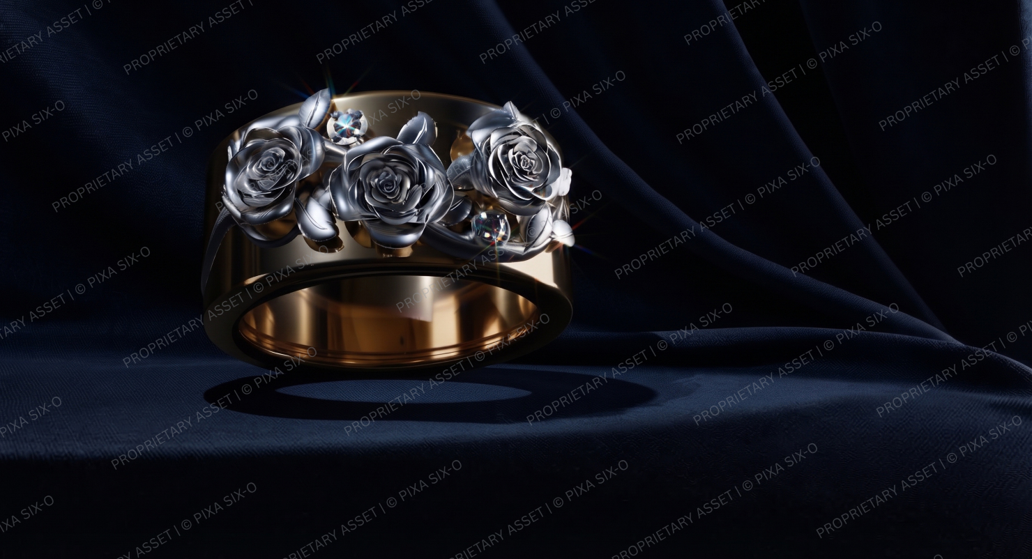 Elysian Flora Sculptural Ring Render